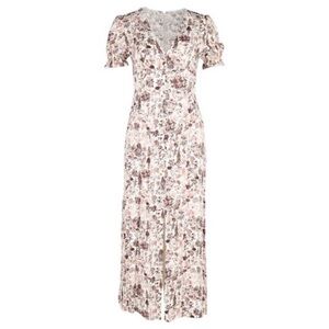 TVF Floral Maxi Dress in Pink and Cream